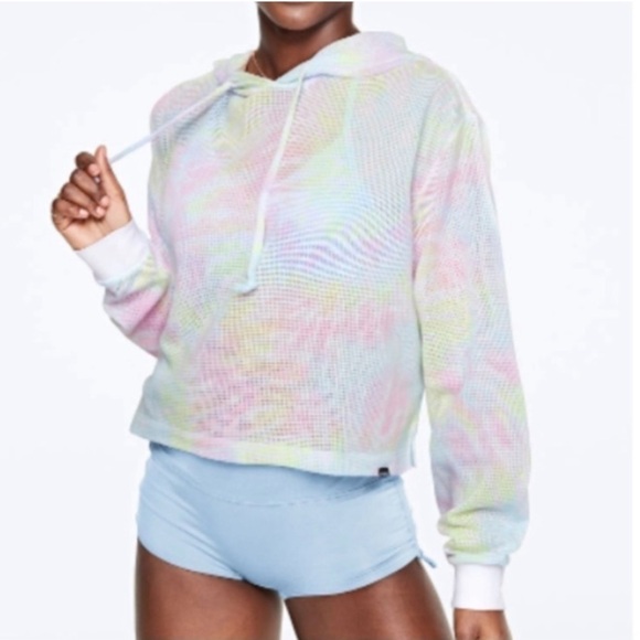 PINK Tie Dye Swim Hooded Coverup - Picture 1 of 7